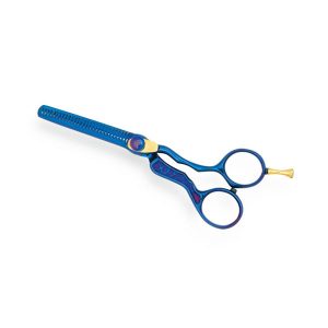 Professional Hair Thinning Scissor Titanium Coated Blue