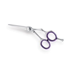 Professional Hair Cutting Scissor with purple anti slip rings