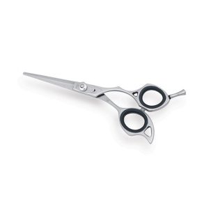 Professional Hair Cutting Scissor with black anti slip rings