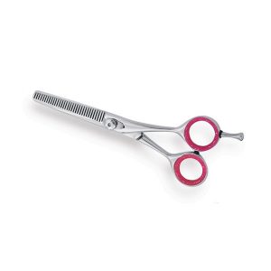 Professional Hair Thinning Scissor with pink anti slip rings