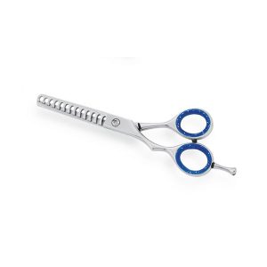 Professional Hair Thinning Scissor with dark blue anti slip rings